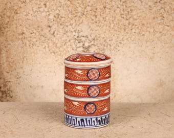Antique Japanese Imari-Style Porcelain Kasane Bako (Stacking Container), Taisho Era 1912-1926 | SKU: 26M-735