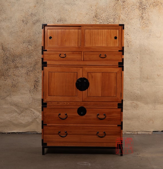 Japanese Style 3 Sections Clothing Chest, Dresser, Isho Dansu. (KB21) - Etsy Japanese Style 3 Sections Clothing Chest, Dresser, Isho Dansu. (KB21) - Etsy