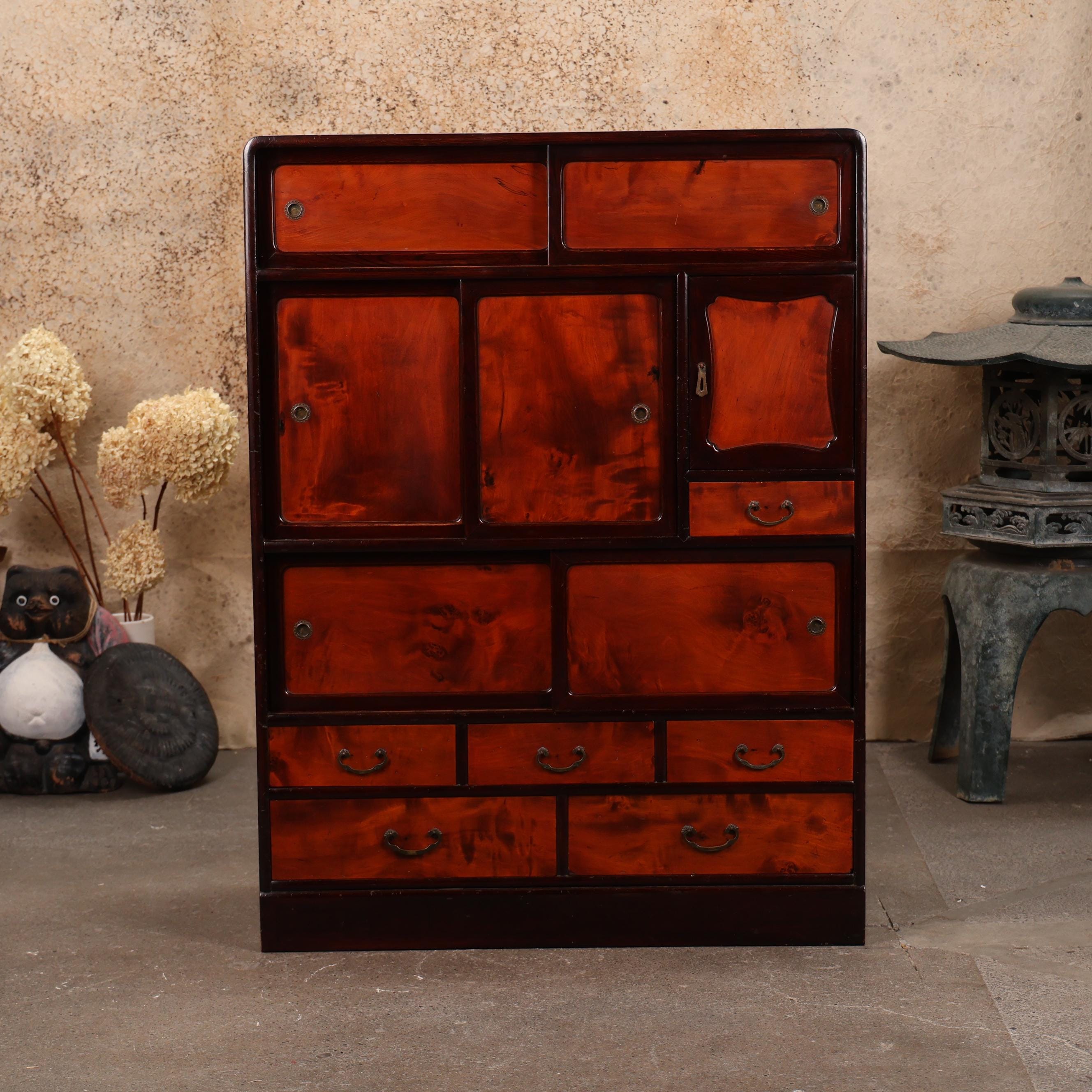 Antique Japanese Cha Tansu – Tea Chest,1920, Taisho Era (SKU: 25S