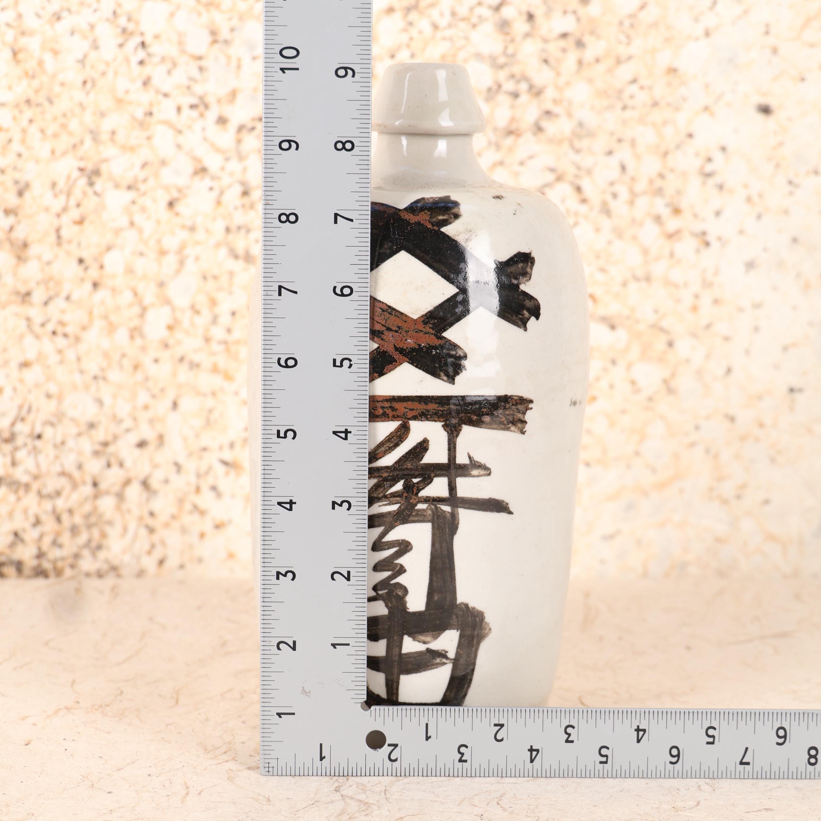 Antique Japanese Sake Bottle — Ceramic, 1910, Meiji Era (SKU: 25S