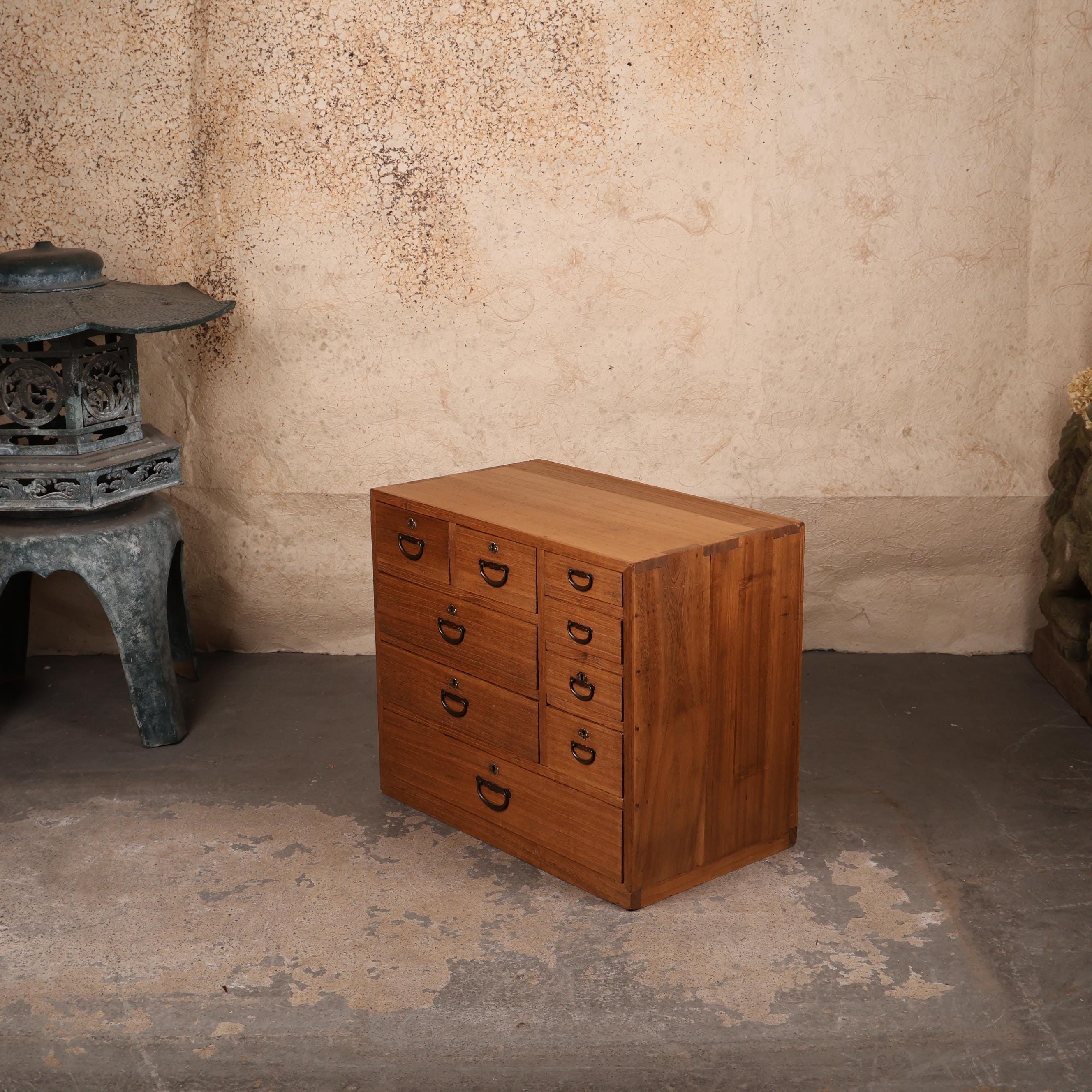 Antique Japanese Ko Tansu Small Chest, 1912 - 1926 (taisho) | SKU