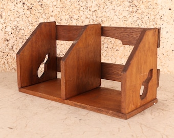 Vintage wooden book stand, book trough, book cradle, book rack