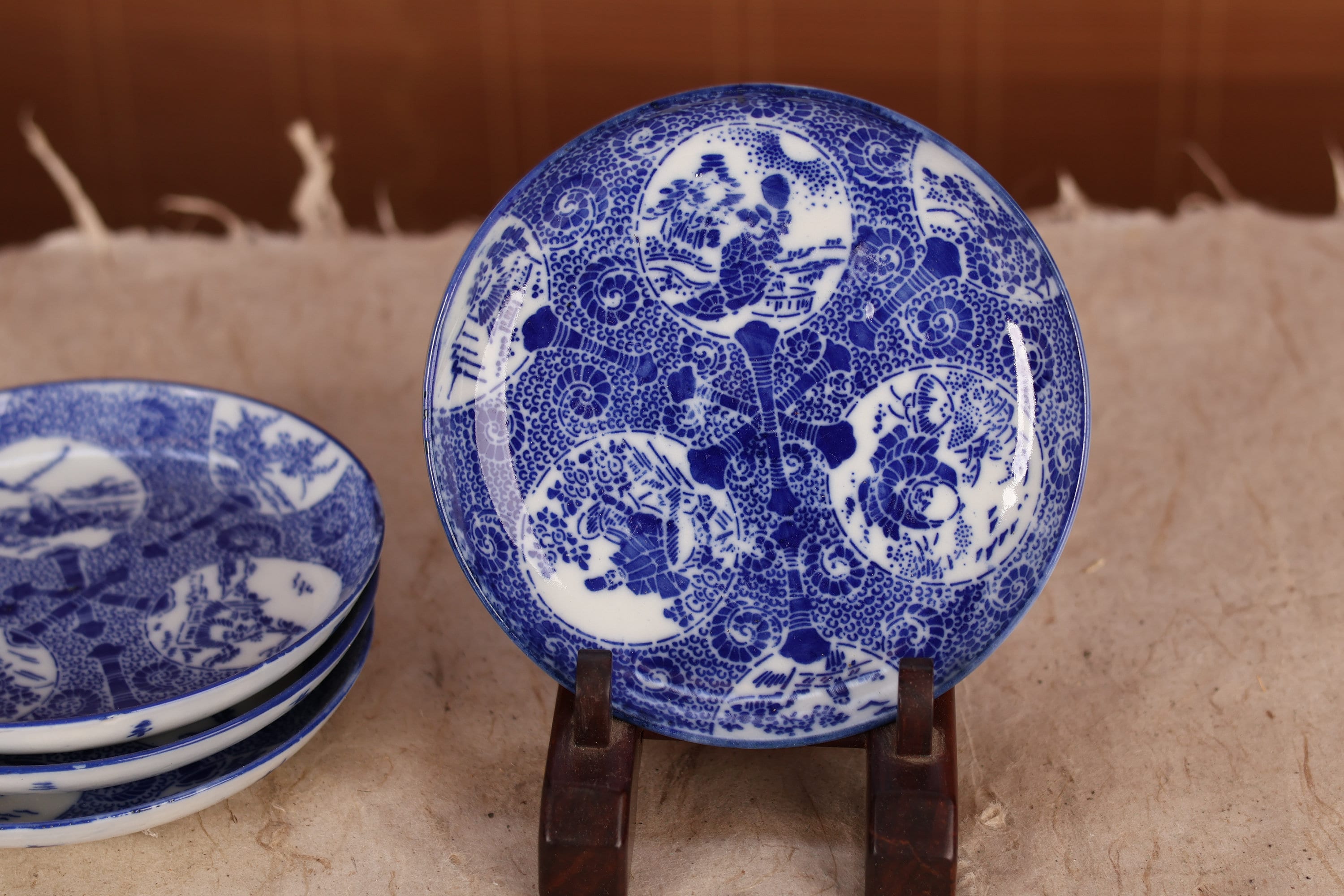 青と白の陶器セット 4点 青と白の陶器セット 4点 青と白の陶器セット 4点