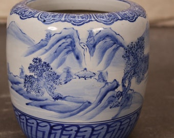 hinachi-baaです！ Vintage Japanese Hibachi Blue and White (24J-327-1) - Etsy