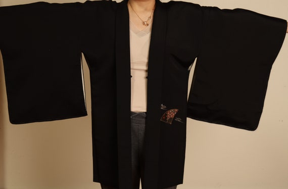 Vintage Japanese Haori Jacket, Kimono Jacket, (36… - image 9