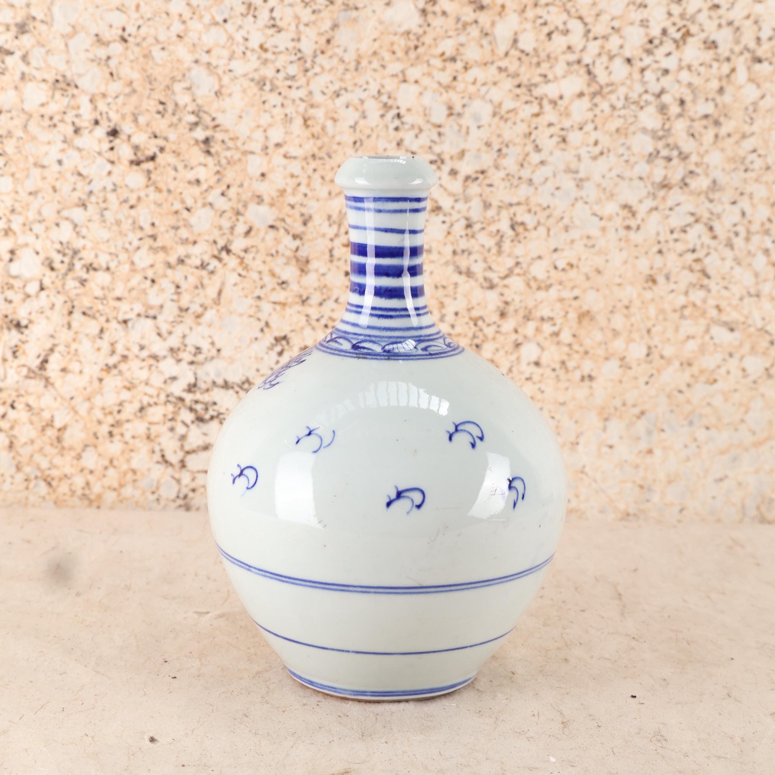 白湯精　陶器製ボトル　瓶　アンティーク アンティーク日本酒瓶 — 陶器、1920年、大正時代 (SKU: 25S-789-2