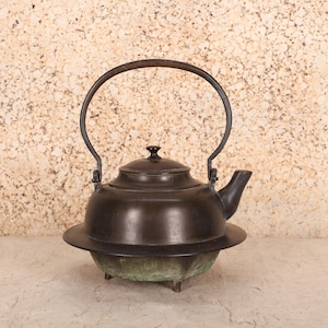 Antique Japanese Brass Kettle — 1880, Meiji Era (SKU: 25M-360)