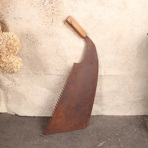 Sierra japonesa antigua tipo ballena, sierra de corte longitudinal. (25S-526-1)