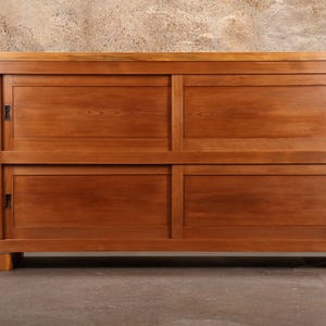 Antique Japanese Kitchen Chest, Console Chest Style — Hinoki, 1880, Meiji Era (SKU: 25M-E302-1)