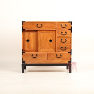 Japanese style artisan's chest, hand made with solid kiri wood. KB3 image 1