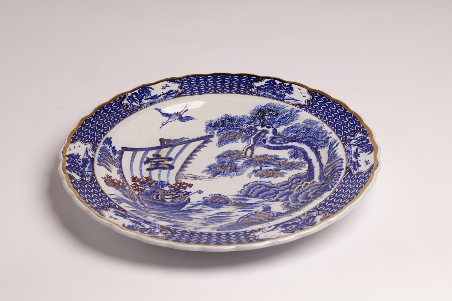 Vintage Japanese Large Imari Plate Blue and White 21M3721 Etsy