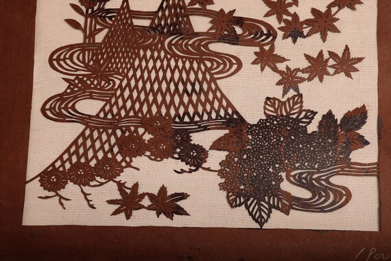 Vintage Japanese Kimono Stencil Paper Katagami (21M-151-55