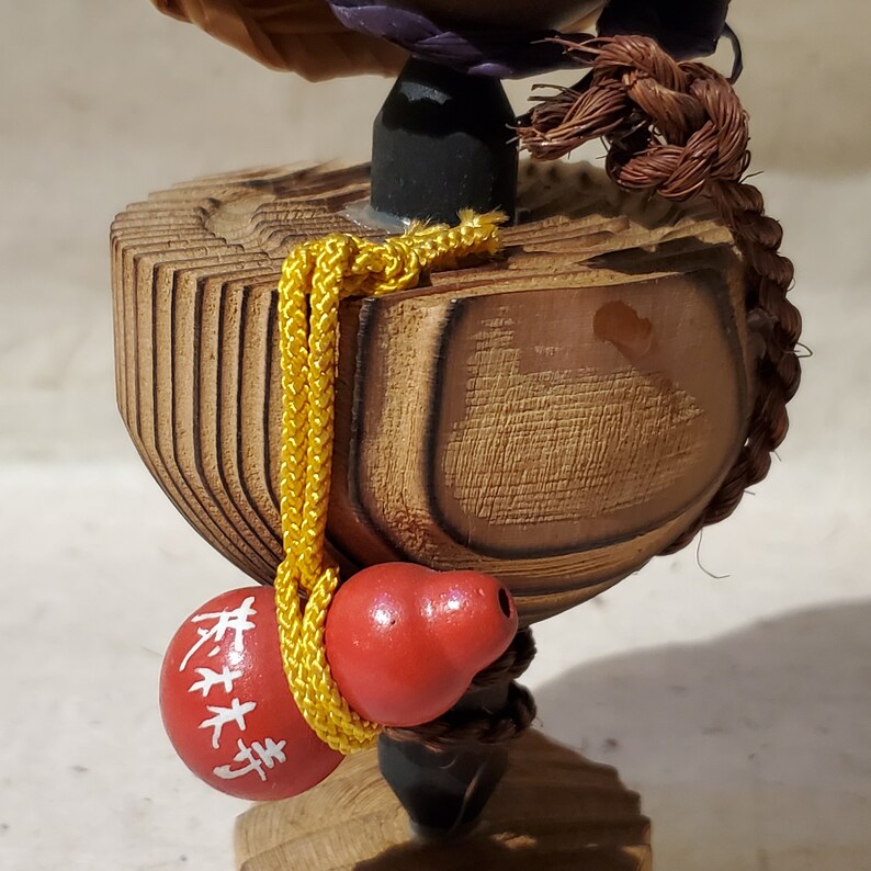 Wooden tanuki statue Japanese raccoon vintage artwork