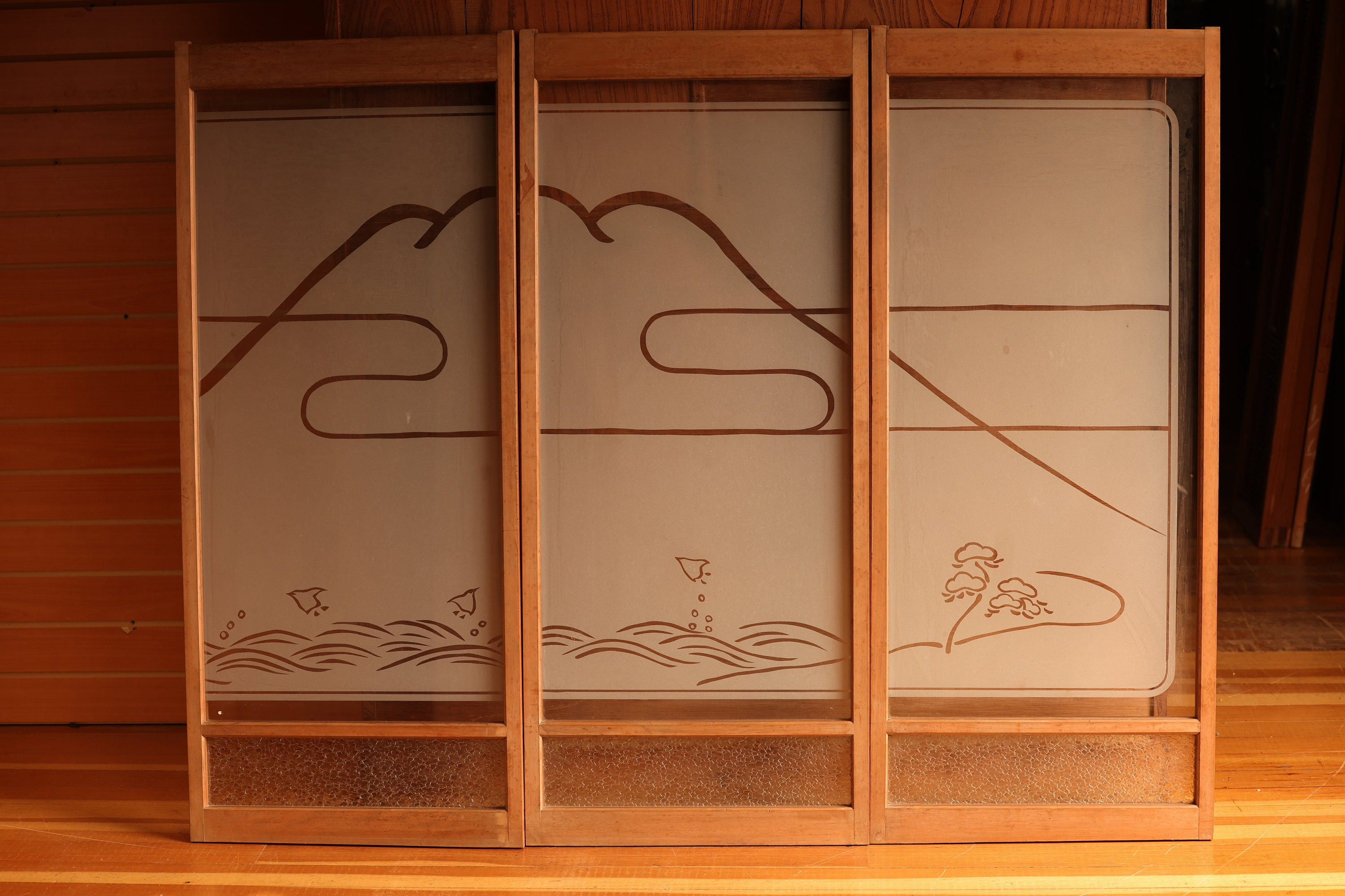 Vintage Japanese Shoin 3 Panels Set (22M130-3) - Etsy