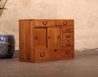 Japońska skrzynia Ko Tansu w stylu vintage (24J-G311)