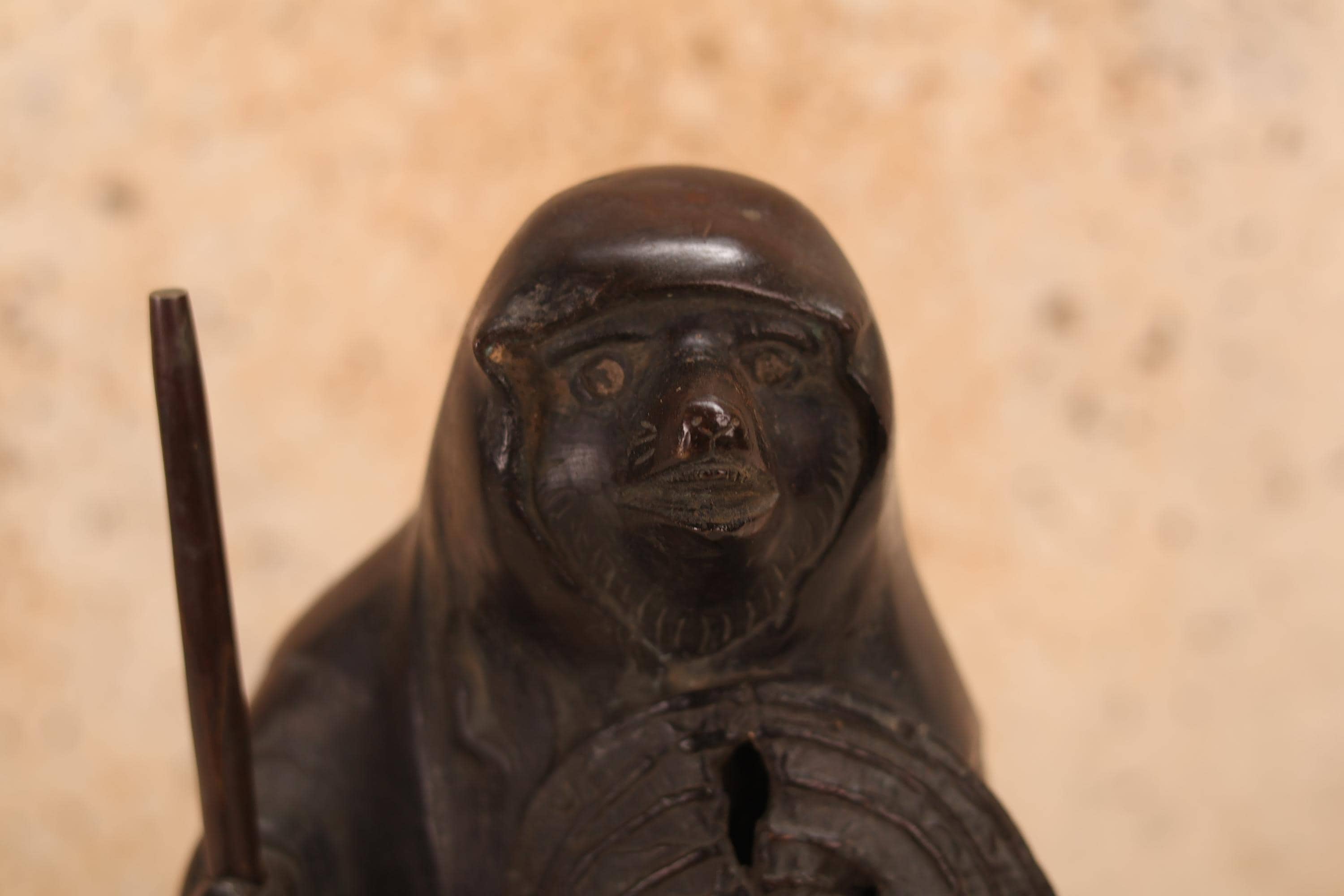 Rare. Japanese Art Figurine Statue, Tanuki, Bronze(24j-366