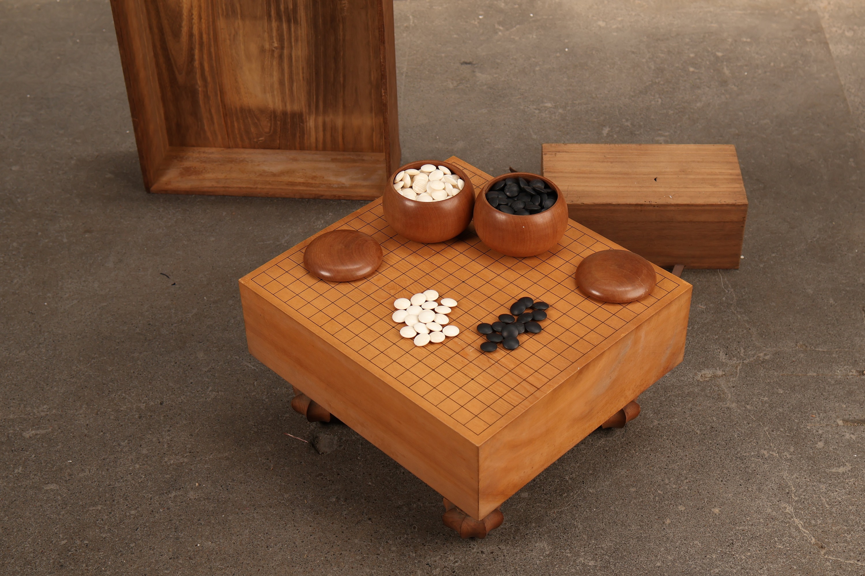 Japanese Go Board Go Ban  Go Ishi Set (24A-119)