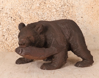 日本製木製アイヌ熊立像（24N-394-1） - Etsy 日本