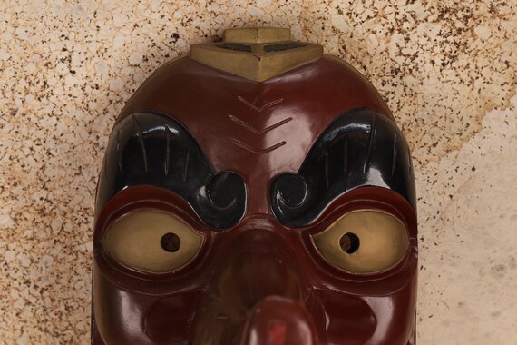 GIANT Japanese Large Wooden Tengu Mask (24J-506) View 4