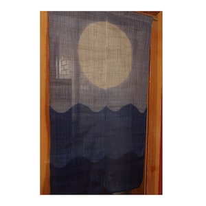 traditional linen noren, door way curtain. (AA1) 35&quot;W x 59&quot;L