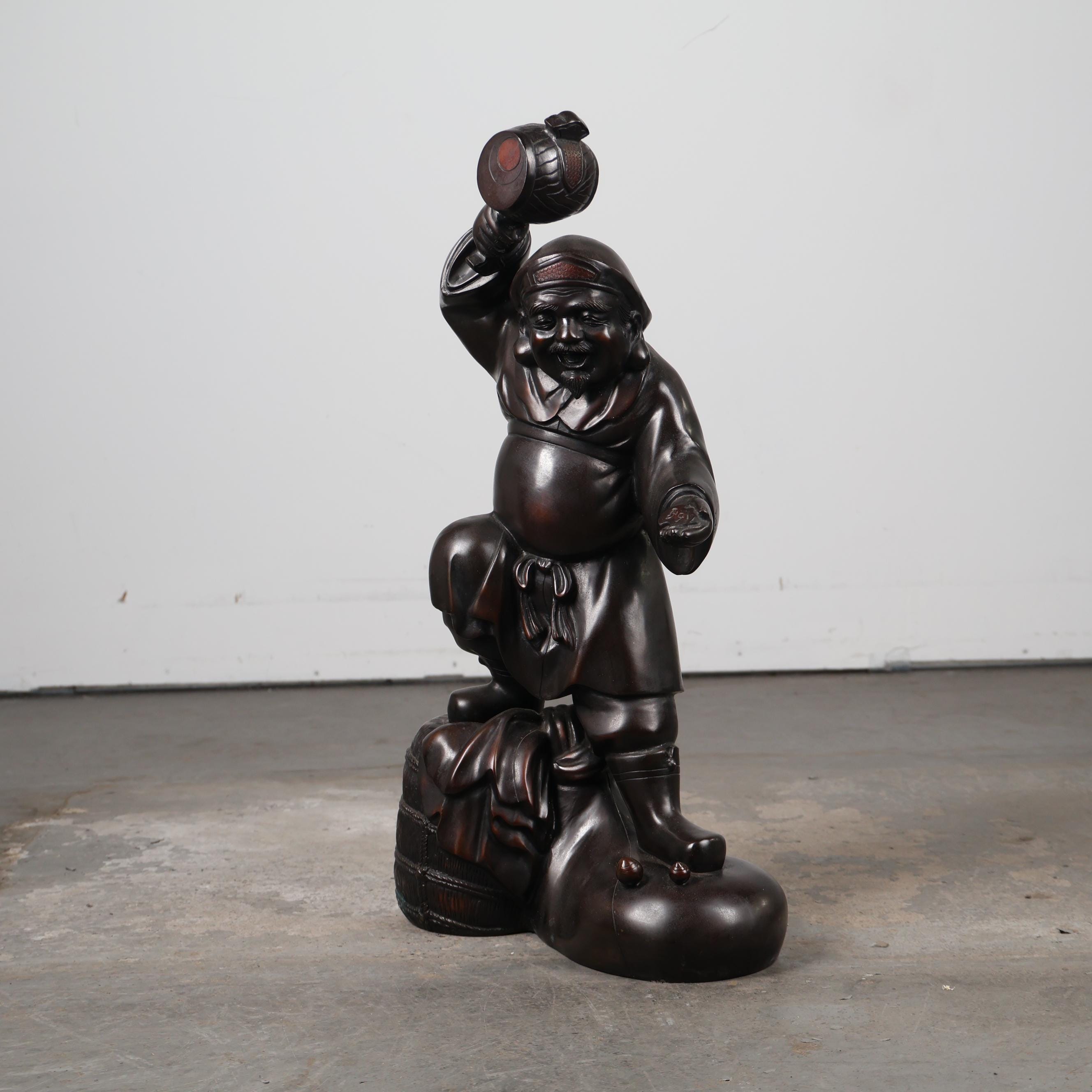 木彫り 大黒天 Statue Lucky God Vintage 彫刻 縁起物 Buy Daikokuten Statue Online In India - Etsy India