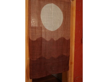 traditional linen noren, door way curtain. (AA2) 35&quot;W x 59&quot;L