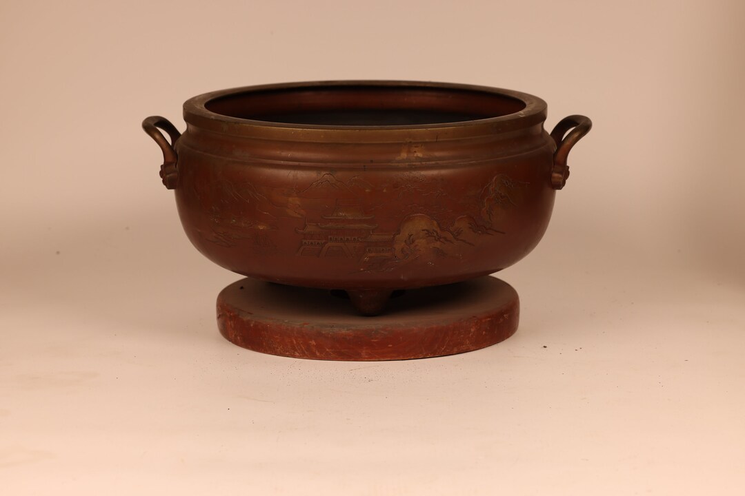 火鉢　アンティーク アンティークブロンズ火鉢（23 M-174） - Etsy 日本