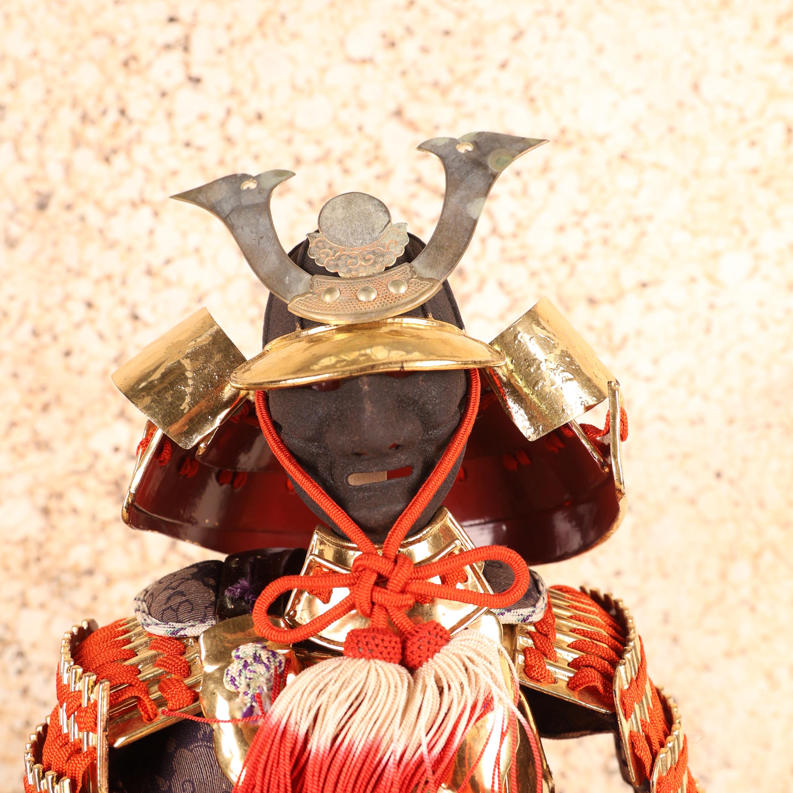 Vintage Japanese Boy's Day Samurai Armor — Fabric and Metal, 1980