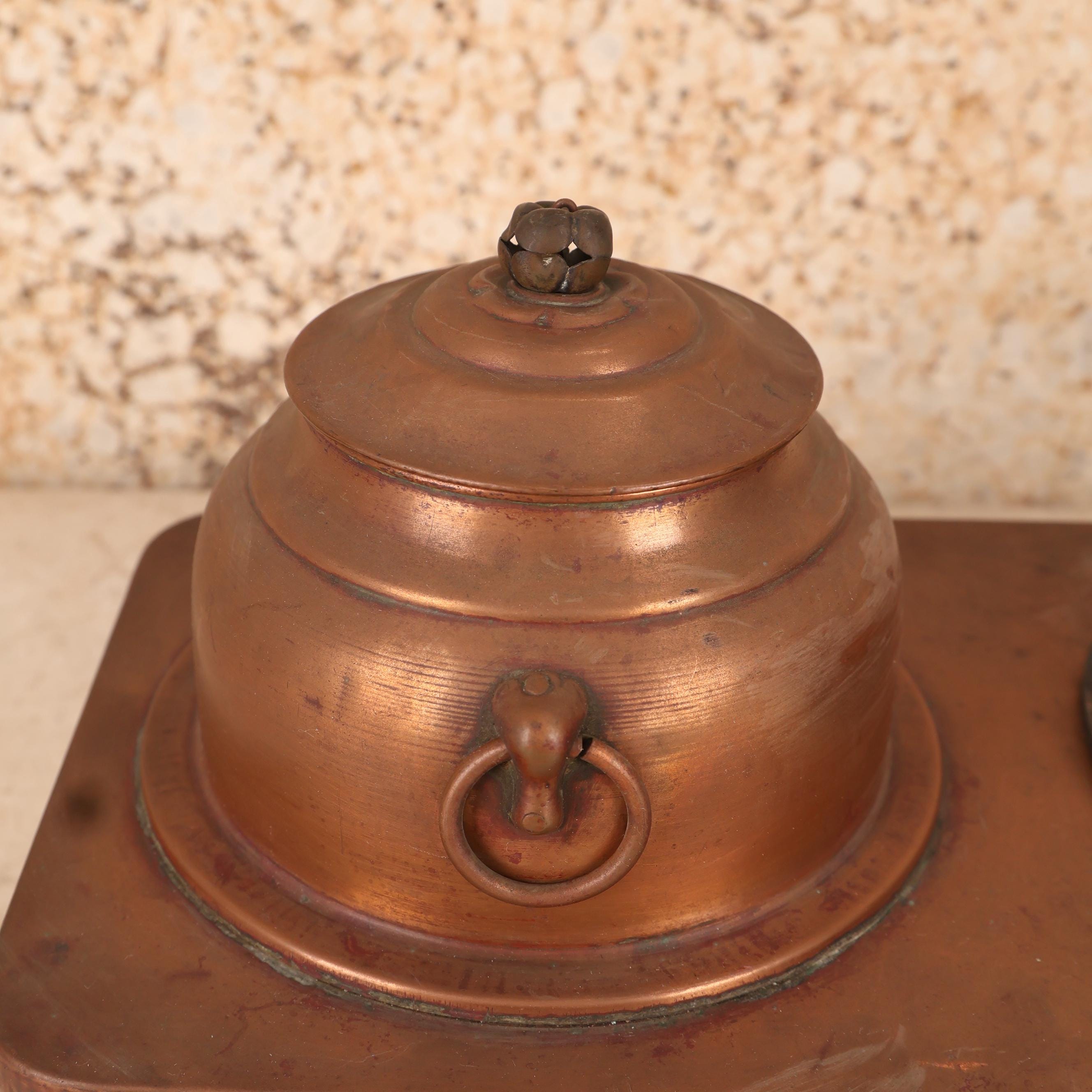 Vintage Japanese Hibachi — Copper, 1930, Showa Era (SKU: 25S-574