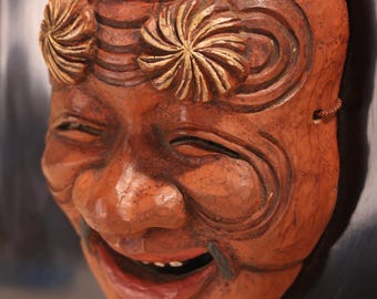 日本製木製能面「翁」（24J-461） - Etsy 日本