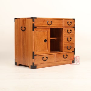 Japanese style artisan's chest, hand made with solid kiri wood. KB3 image 3