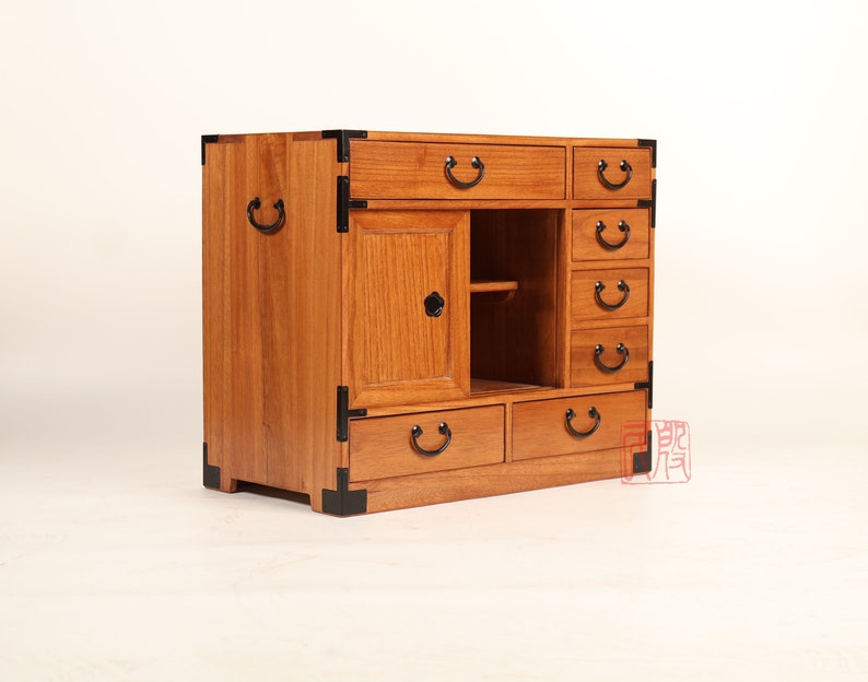 Japanese style artisan's chest, hand made with solid kiri wood. KB3 image 3