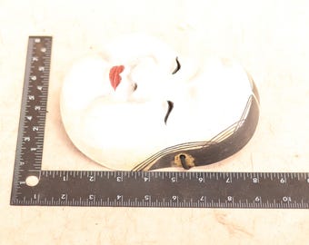 木製 おかめ　面　レトロ 木製 おかめ 面 レトロ