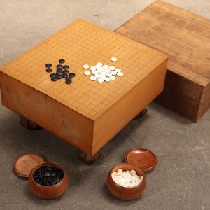 Japanese Go Ban Board Go Ishi A Set (21N-125)