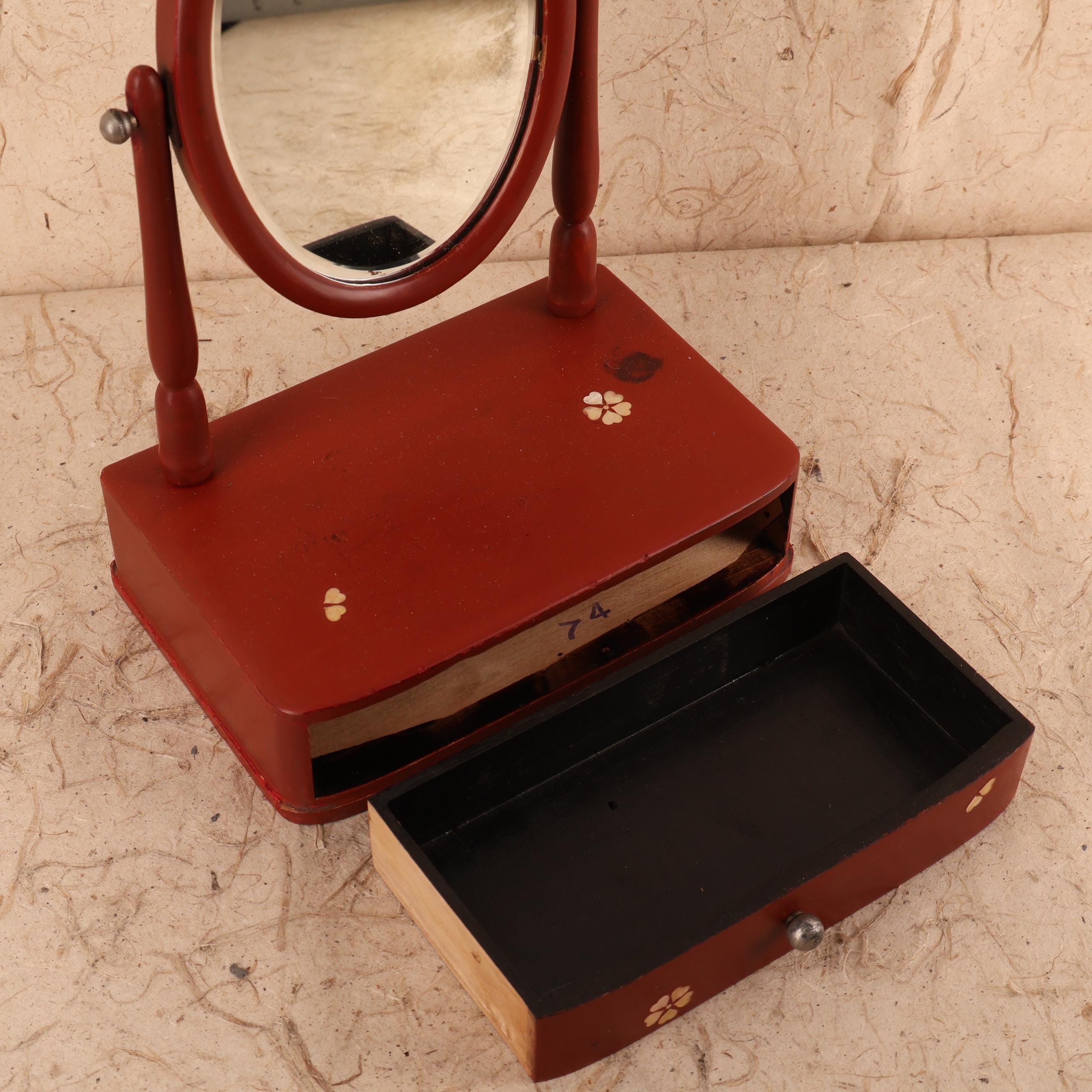 Vintage Japanese Small Kyodai Mirror - 1960s Showa Era (25D-405-3