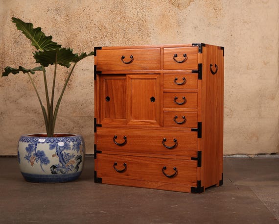 Japanese Style Kiri Wood Choba Dansu, Tansu, Merchant Chest. (KB24