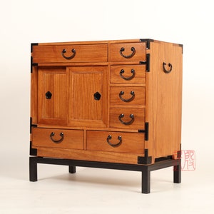 Japanese style artisan's chest, hand made with solid kiri wood. KB3 image 4