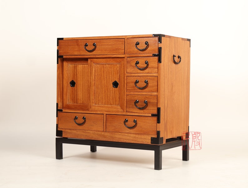 Japanese style artisan's chest, hand made with solid kiri wood. KB3 image 4