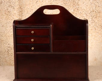 Vintage Japanese Bunko Desk Caddy, Early Showa 1927-1945 | SKU: 26M-774-5