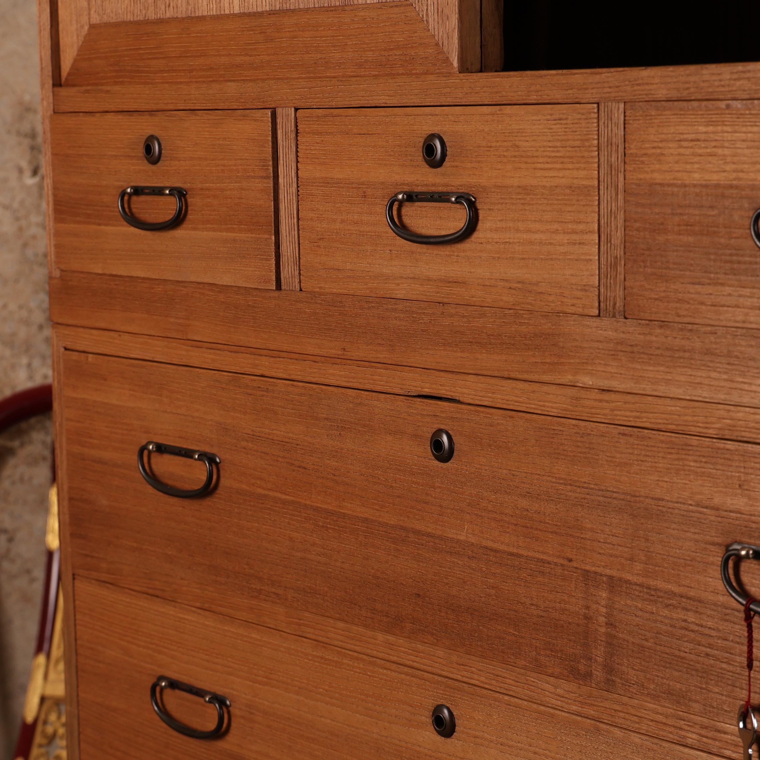Antique Japanese Kimono Chest — Kirinoki, 1920, Taisho Era (SKU