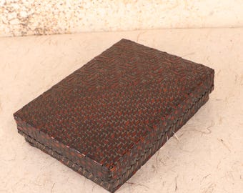 Antique Japanese handwoven Letter Box — 1920, Taisho Era (SKU: 25S-516)