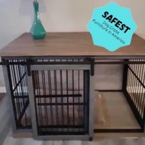 Industry leading metal design! Watch video on shop page to see why!! Dog crate furniture- Single Dog Crate