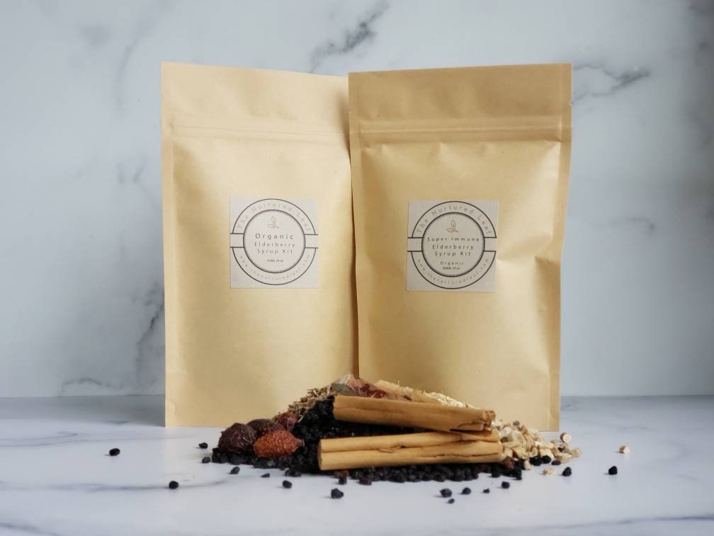 Organic Elderberry Syrup Kit | Dried Herbs | Family Size