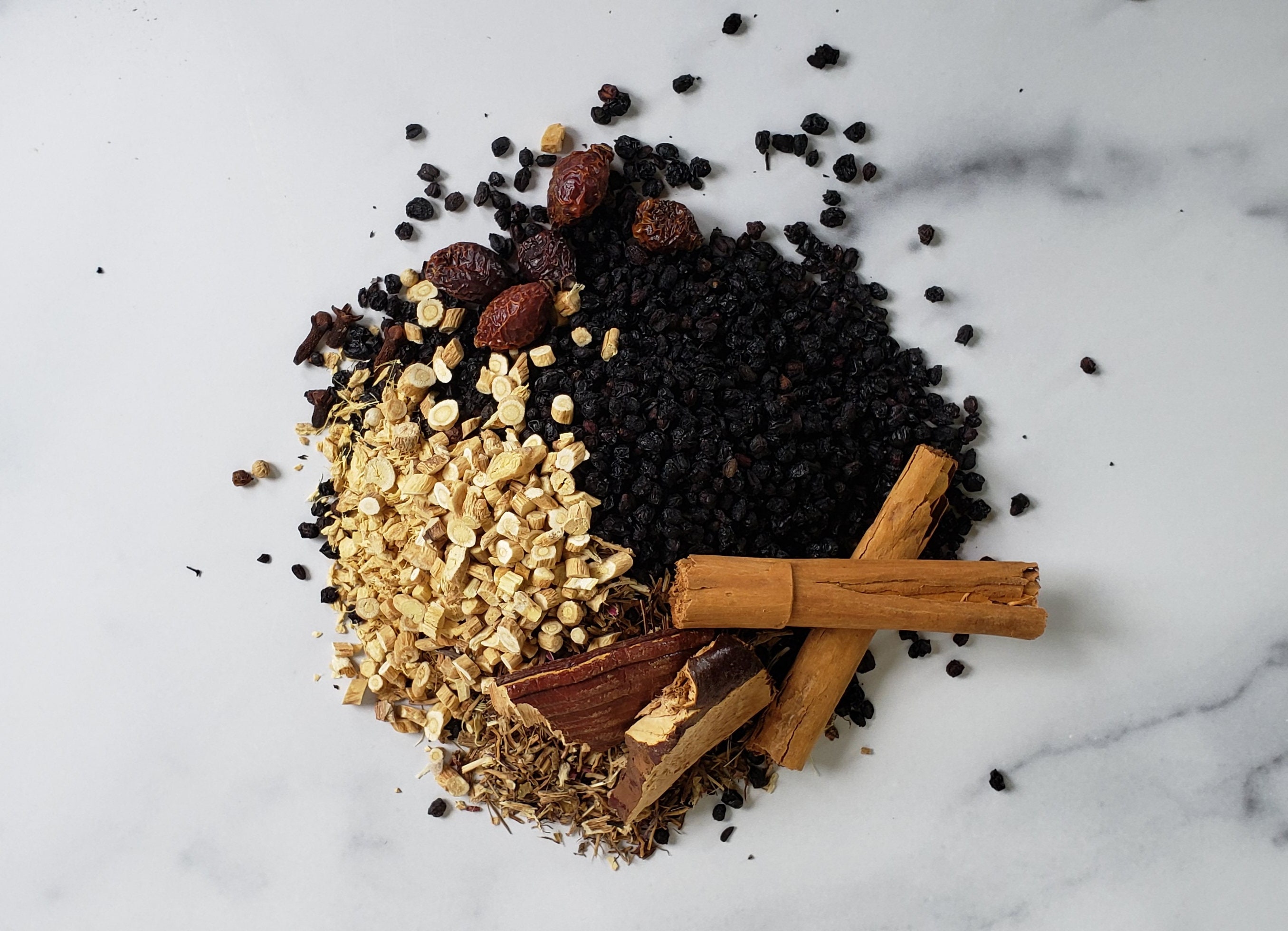 Organic Elderberry Syrup Kit | Dried Herbs | Family Size