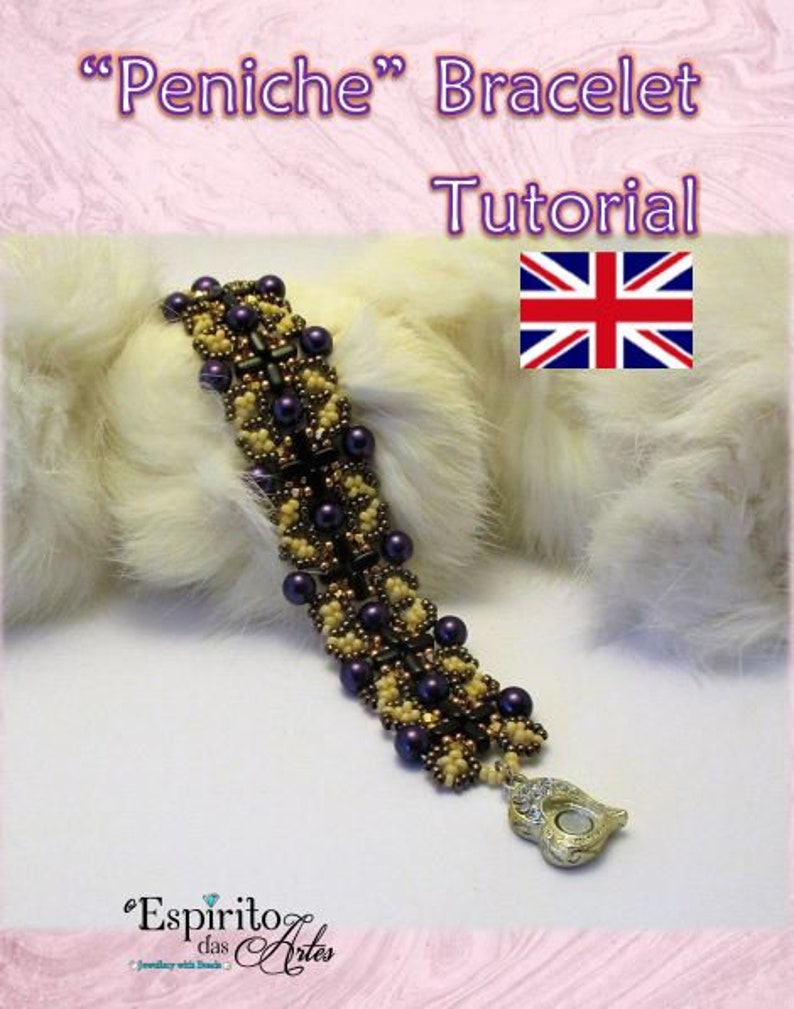 DIY Beading Pattern, Peniche Bracelet Tutorial, Jewellery Tutorial image 1