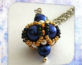 DIY Beading Pattern, Lantern Pendant Tutorial, Jewellery Tutorial