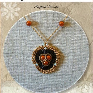 DIY Beading Pattern, Agora Pendant Tutorial, Jewellery Tutorial image 1