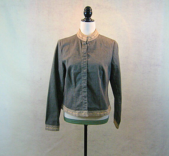 Willi Smith Vintage Denim Jean Jacket Gray Denim … - image 2