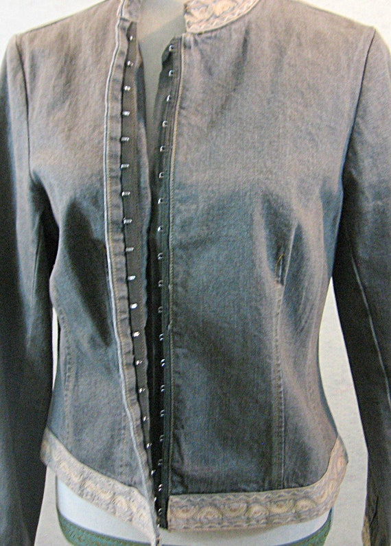 Willi Smith Vintage Denim Jean Jacket Gray Denim … - image 9