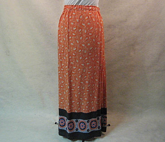 Boho Maxi Skirt Boho Clothing Hippie Bohemian Gypsy Long Paisley India Design Skirt Eco Fashion